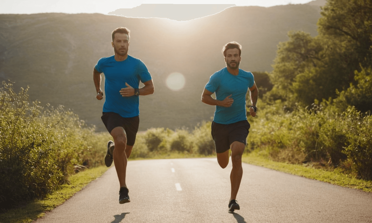 Energetic person running